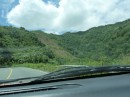 The winding mountain road with impressive road cuts