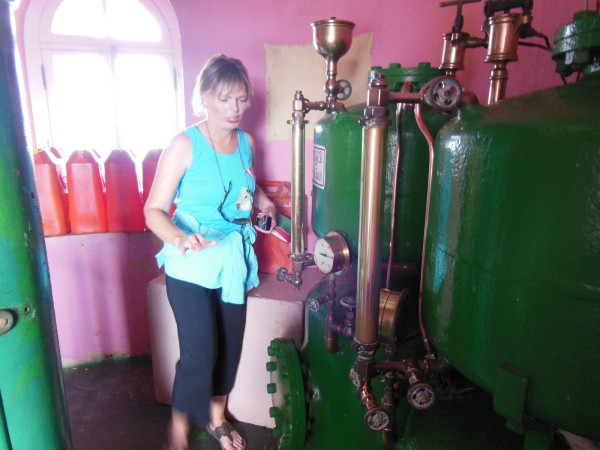 Vicki having a meltdown near the kerosene containers in the lighthouse