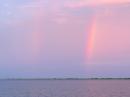 Rainbow on sunset at Cape Lookout, NC.