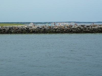 The Cape Cod Canal Breakwater into the Atlantic Ocean