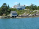 Hill top House and Boat Shed at North Haven, Maine, USA
