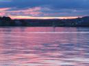 Love the pink sunsets on the water at Rockland, Maine, USA
