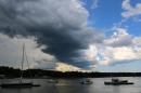 Storm approaching Belfast Harbour, Maine, USA