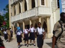 School children dressed in their uniforms