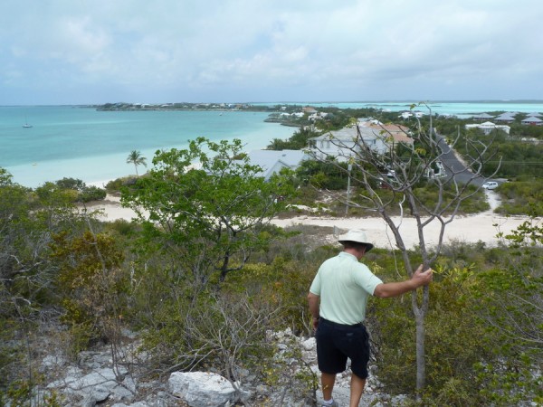 Climbing back down one of Caicos