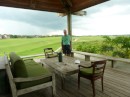We just had to sit and watch the oncoming storm at a different restaurant overlooking the golf course in this peaceful spot at Altos de Chavon