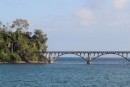 The "bridge to nowhere" at Samana Harbour is an impressively expensive walking bridge between tiny islands in the harbour.