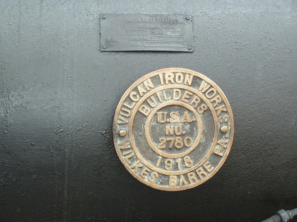 Vulcan Iron Work 1918 Engine on Steam Train in Portland, Maine, USA