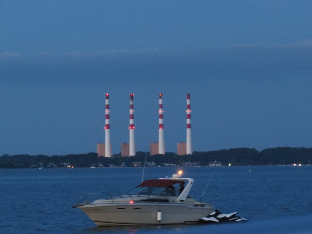 Power Station: Providing power to New York City, nr Eatons Neck, Long Island, New York