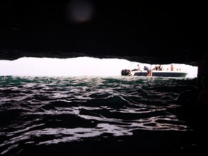Pic taken from inside the cave looking seawards, Rocky Dundas, Exuma