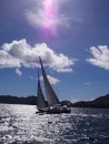 Cavu sailing to windward passing us