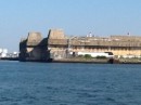 This is the submarine pens in Lorient. The only thing which was not flattened by the bombs in the war.