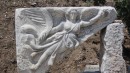 Stone carving of the mythological Nike goddess of victory.  
