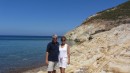 Don and Linda on a beach in Patmos 