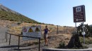 Linda pointing out the dangers of our trek up the volcano known as Vulcano!