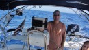 Don sailing to Santorini