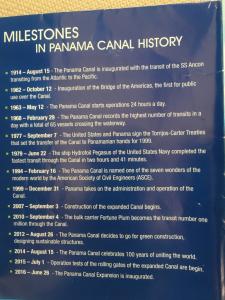 Milestones in Panama Canal History