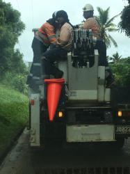 Tonga Power road crew