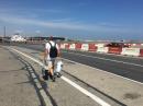 Walking across the runway in Gibraltar