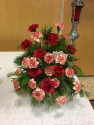 Three carnation bouquets from grandchilden