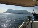 Leaving Gibraltar on the north side of shipping lanes