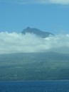 Pico looming through the clouds
