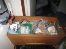 A before picture of the utility drawer.