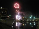 Fireworks every Friday down on Waikiki: We have prime seats to watch them from the Ali Wai Basin.