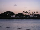 Looking over at the Ala Moana park.