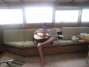 More strumming down in the salon of Caribbean Reach