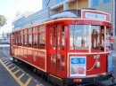 The Wynyard Loop trolley, near the Auckland waterfront, travels around a four or five block square that we had walked several times - so why pay the fare for a ride?