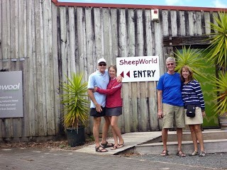 At the suggestion of our friends Bob & Ann (SV Charisma), Mark & Anne (SV Blue Rodeo) joined us in a visit to "Sheep World" just north of Auckland.