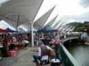 Artisans Market on the Hatea River pedestrian bridge in Whangarei