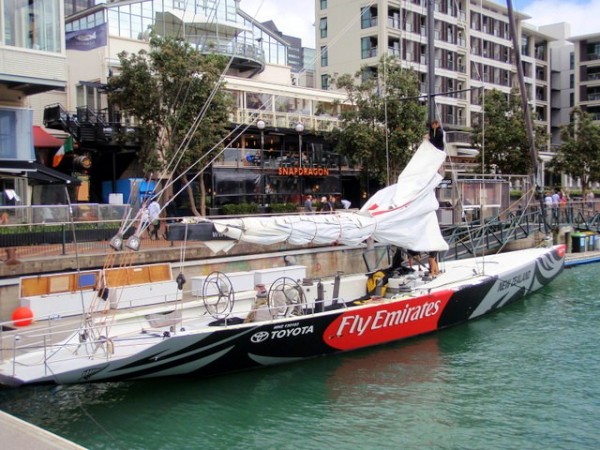 A "go-fast" Team NZ Emerites training boat.