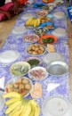 A wonderful spread of local food, fresh from the garden and the sea, graciously provided by our hosts after church on Sunday. 
