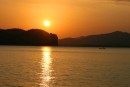Sunset in Phangnga Bay