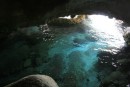 Sea water pool inside the caves
