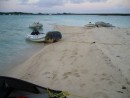 Little Bells cay happy hour on a sand spit
Exumas