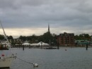 Day 2 (facing the Marriott Hotel)  - you can see more tents in the background, more pilings and some docks now attached.
