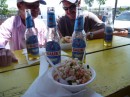 true  Bahama, conch salad and a Kalik
