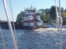 tug with barge passing us in the ICW