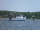 Shrimper in the Neuse R.  the gulls and seabirds love them.