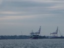 freighter coming out of Fernandina...paper factory maybe
