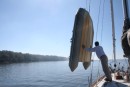 Launching the dinghy, Cumberland Island, Ga.