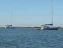 Seabird & Estelle at anchor, Fernandina Beach, Fla