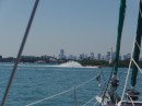 Views of Miami. Notice the fast speeding powerboat. One of hundreds.