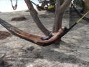 My turn to chill out, although the hammock was very narrow to rest in
