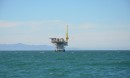 There are 9 or 10 oil drilling platforms offshore of Santa Barbara.  Seemed to be right from the movie set of Sector 9.