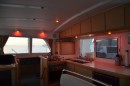 LED salon and galley cabin lights have a red setting for night sailing. Also it should be noted that LED lighting is throughout Double Diamond.