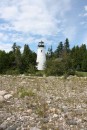 Presque Isle lighthouse.  Constructed in 1840 to assist mariners navigating this part of Lake Huron.  The large bay here was very popular due to the protection it offered sailing vessels and the abundance of timber that could be harvested.